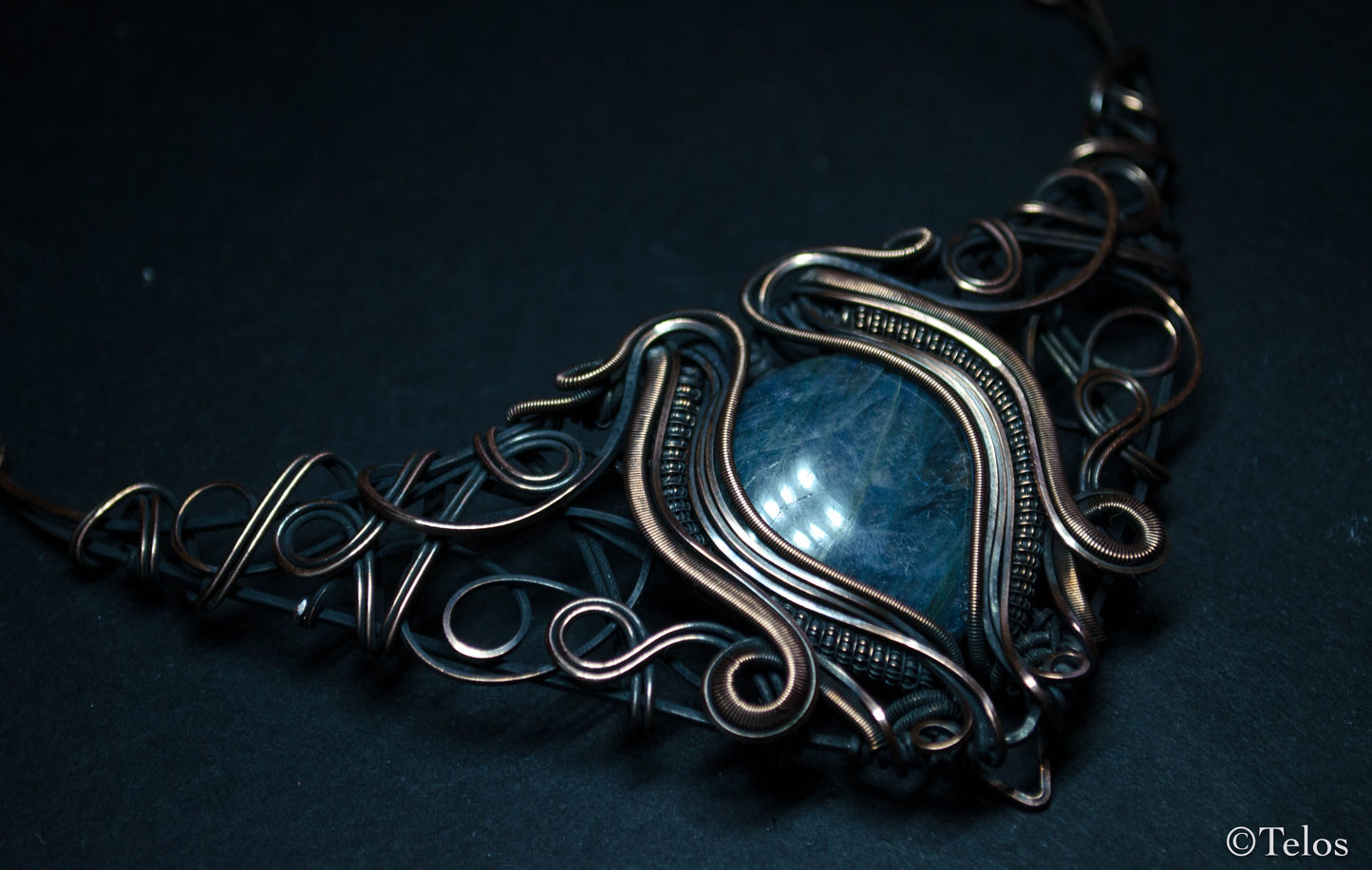 Labradorite statement choker