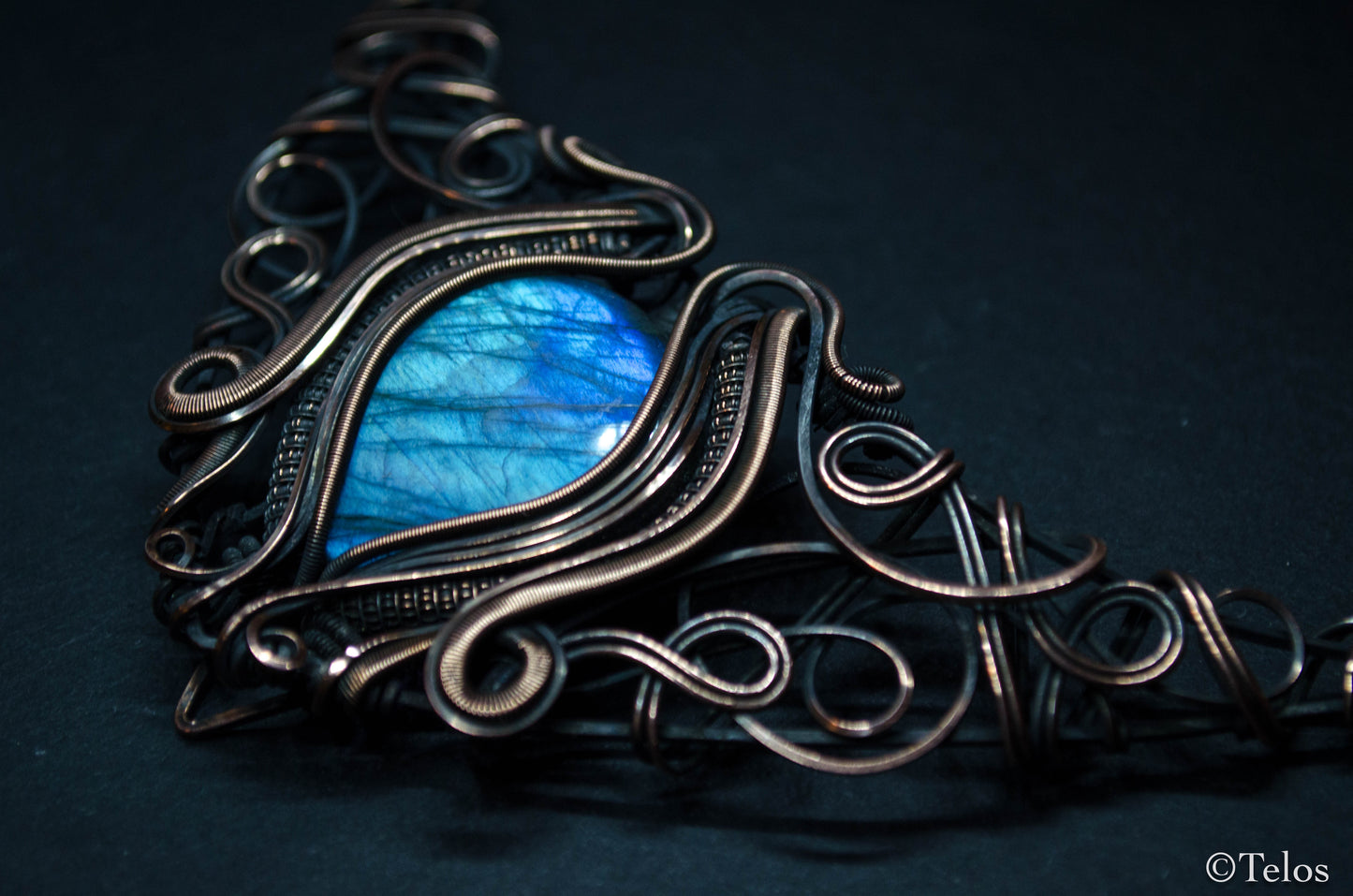 Labradorite statement choker