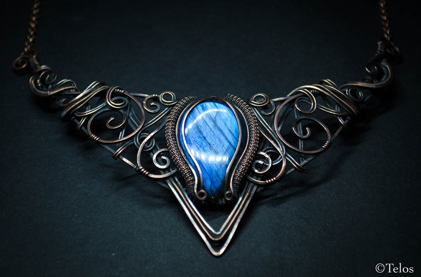 Labradorite Copper Statement Choker