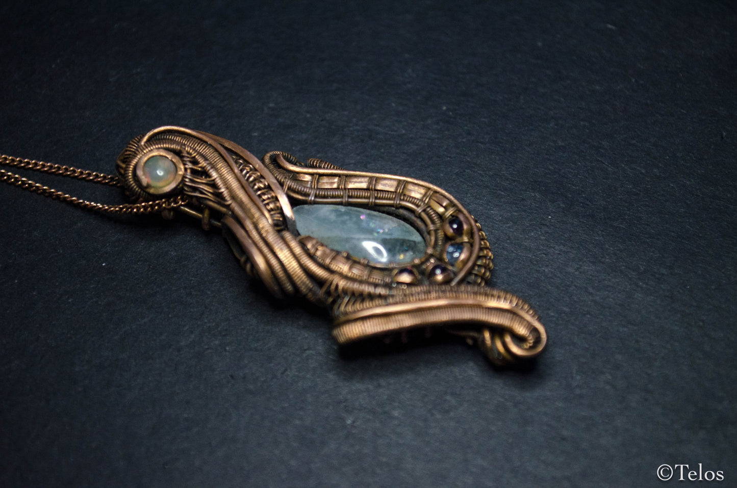 Aura Quartz copper Necklace