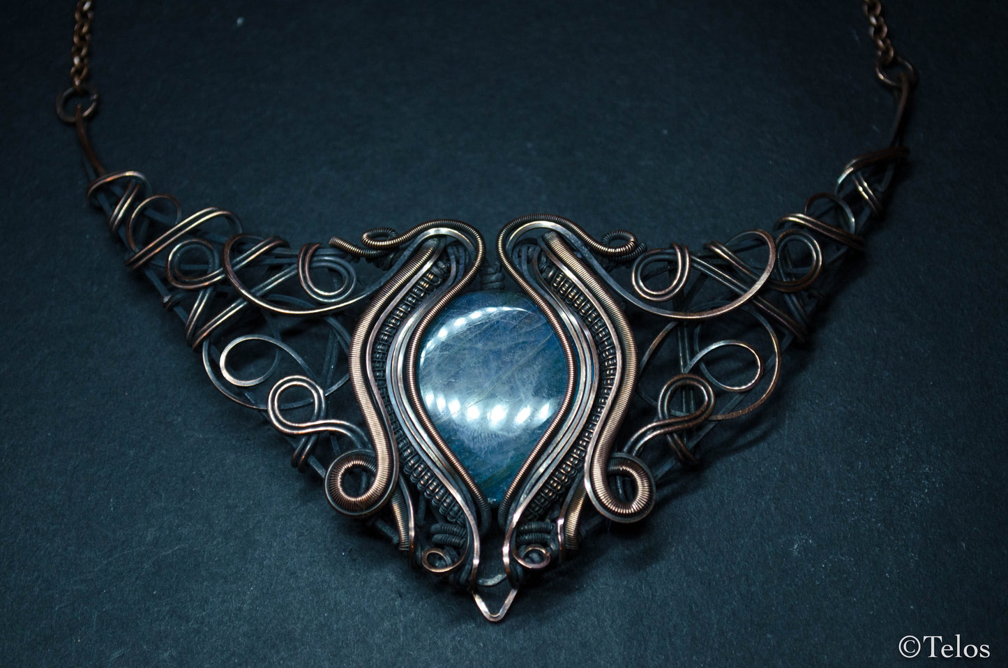 Labradorite statement choker