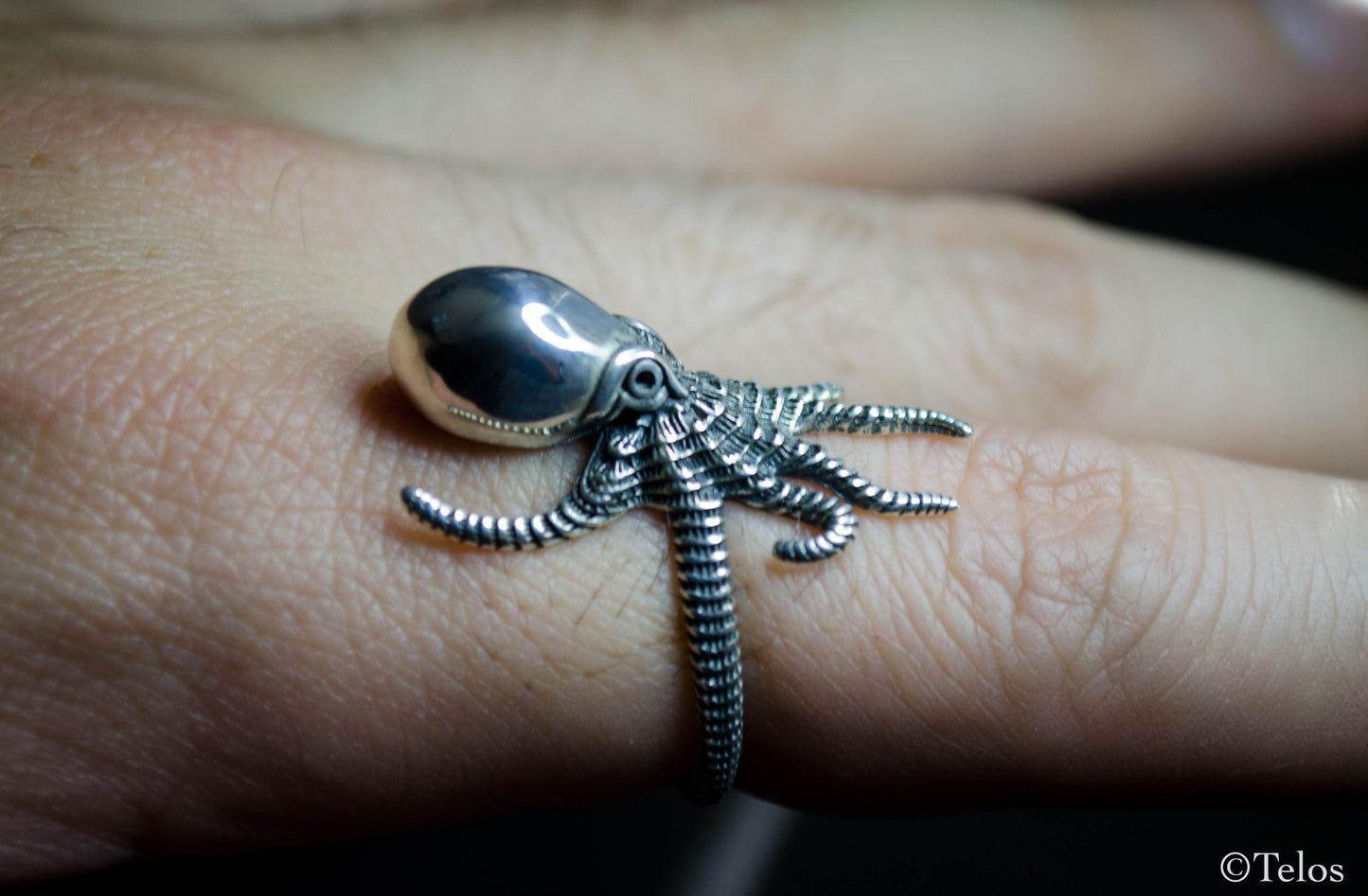 Sterling Silver Octopus ring