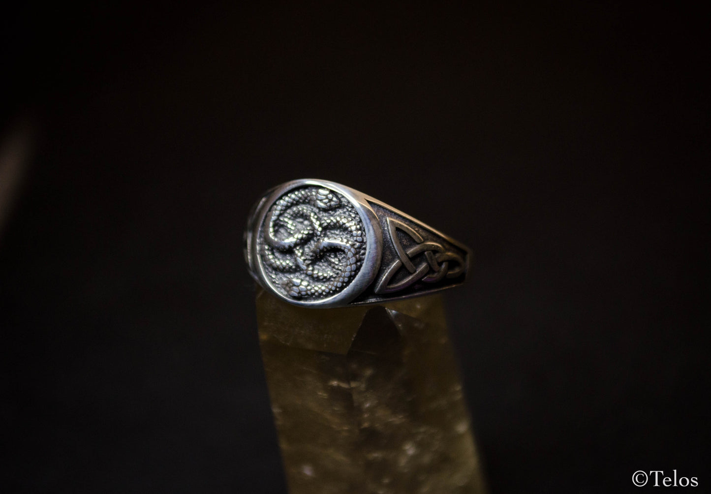 Sterling Silver Celtic snake ring
