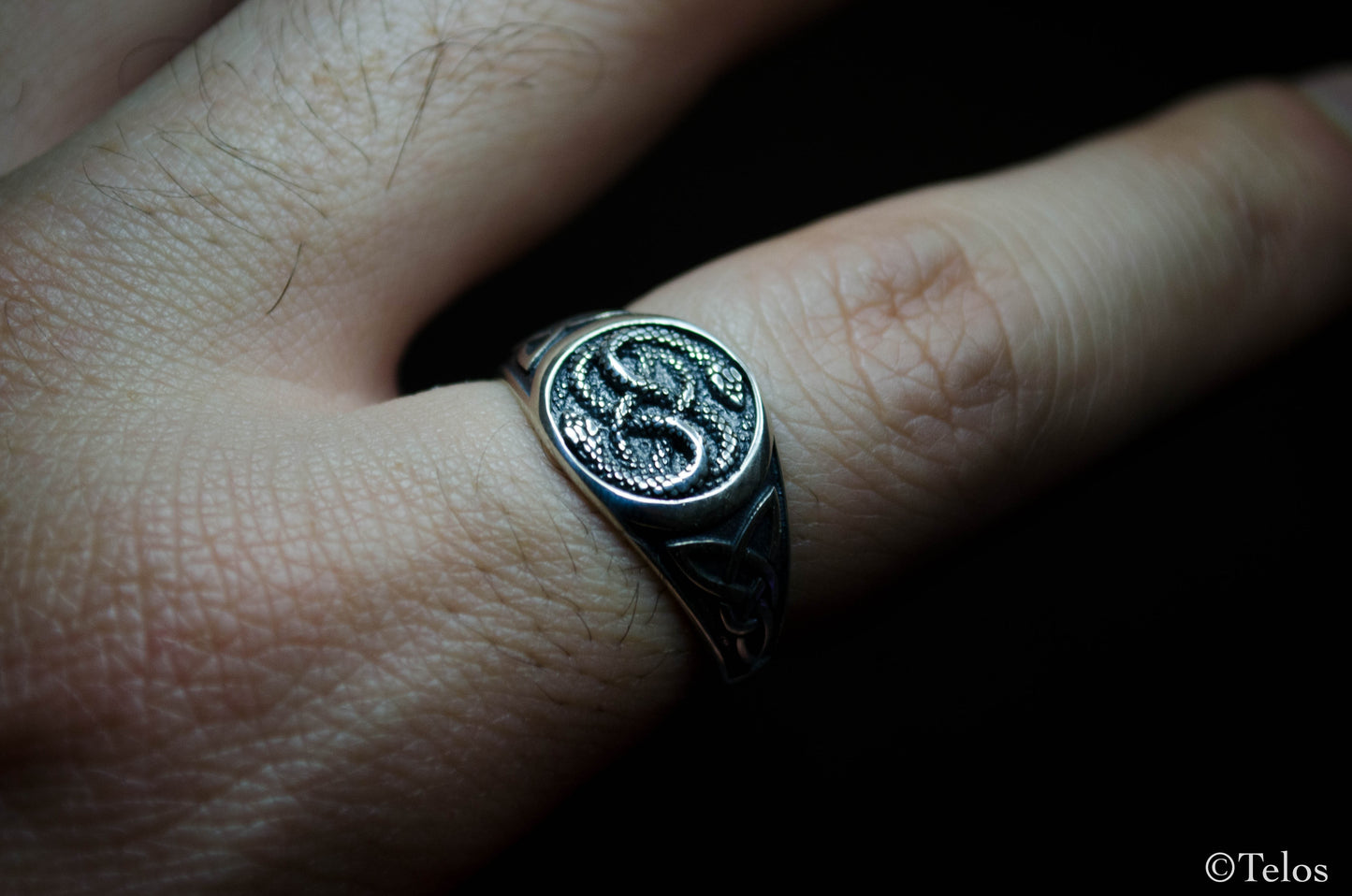 Sterling Silver Celtic snake ring
