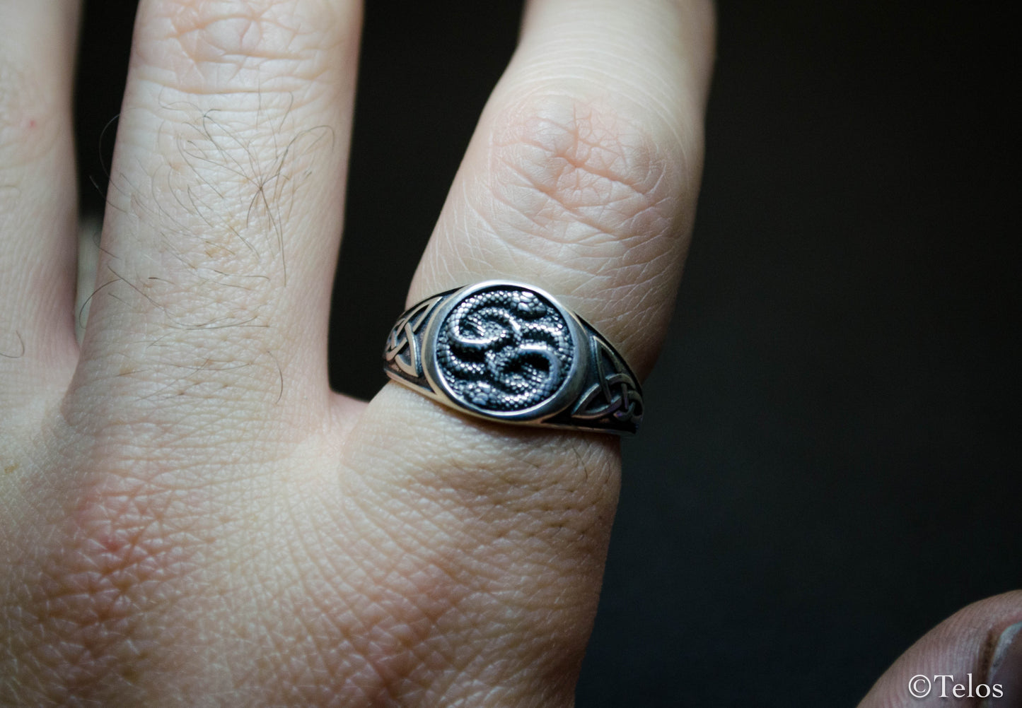 Sterling Silver Celtic snake ring