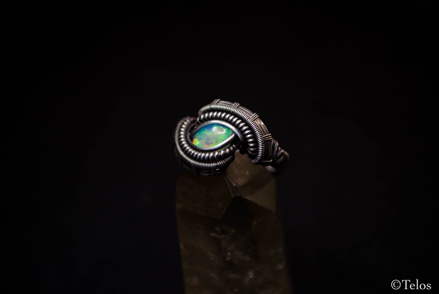 Ethiopian Opal Ring On Sterling Silver
