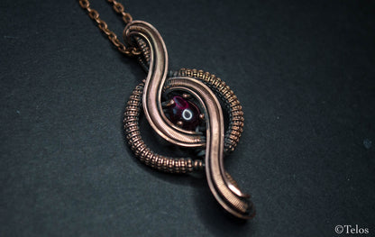 Antiqued copper Garnet