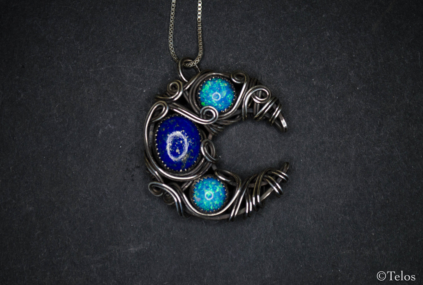 Sterling Silver Crescent Moon Necklace