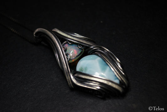 Sterling Silver Larimar Necklace