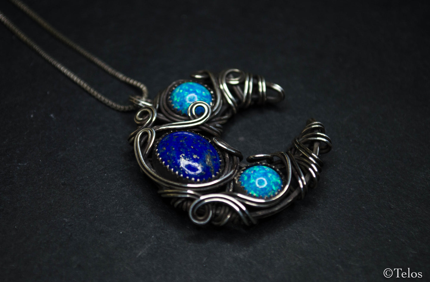 Sterling Silver Crescent Moon Necklace