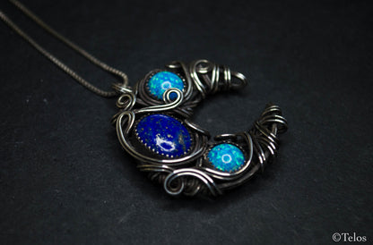 Sterling Silver Crescent Moon Necklace