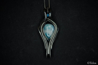 Sterling Silver Larimar Necklace