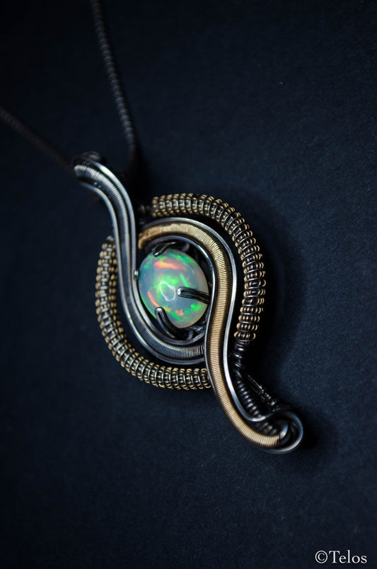 Sterling Silver Opal Necklace