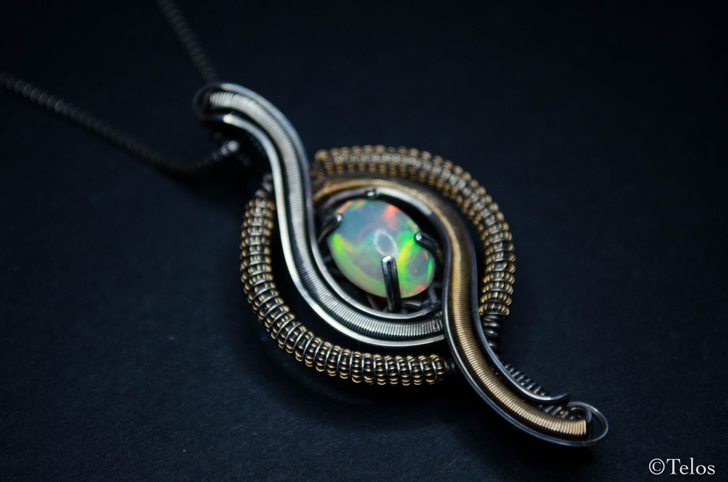 Sterling Silver Opal Necklace