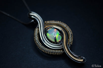 Sterling Silver Opal Necklace