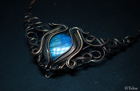 Labradorite statement choker