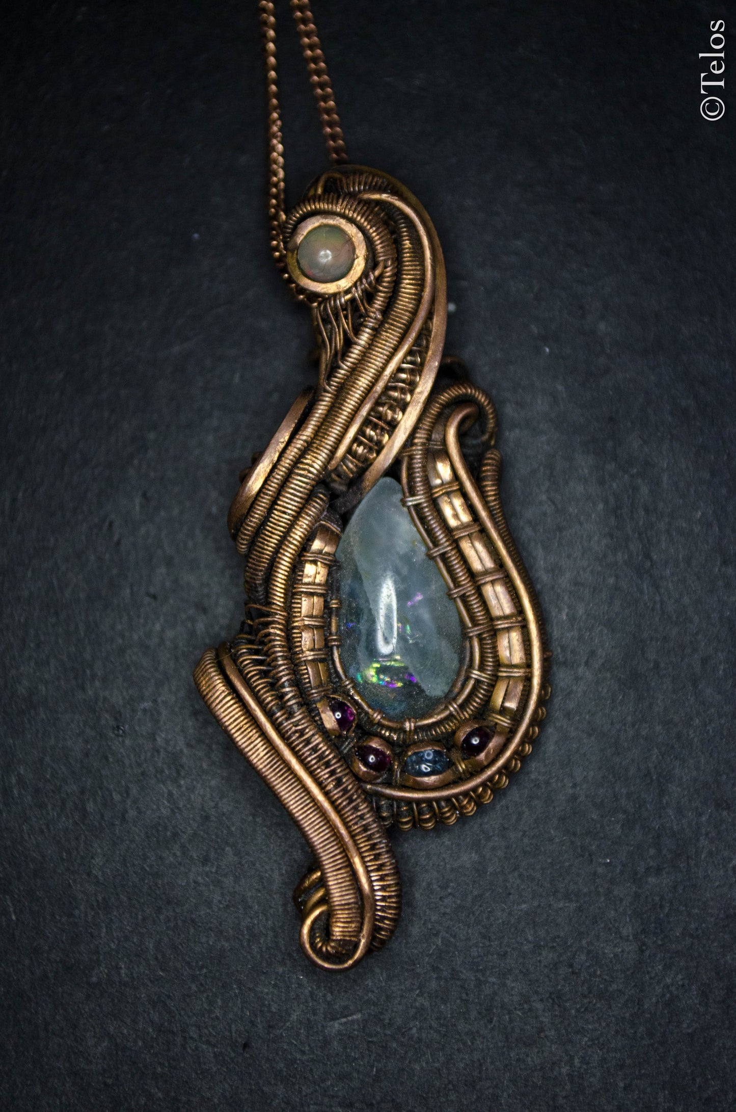 Aura Quartz copper Necklace