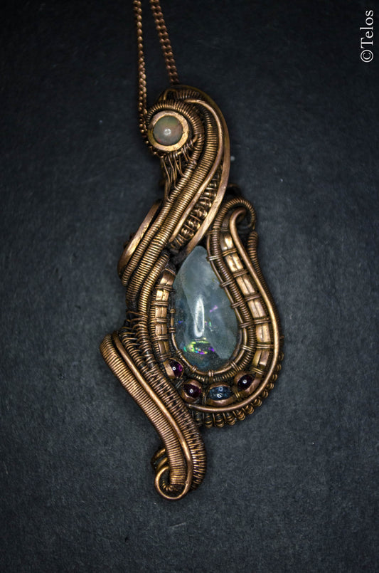 Aura Quartz copper Necklace