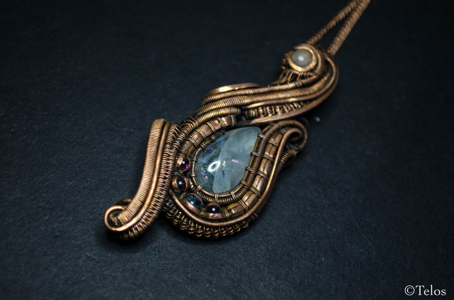 Aura Quartz copper Necklace