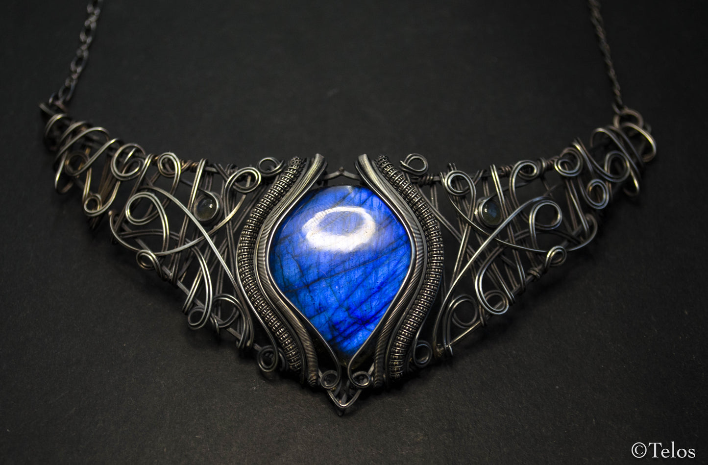 Majestic Sterling Silver Labradorite Neck piece