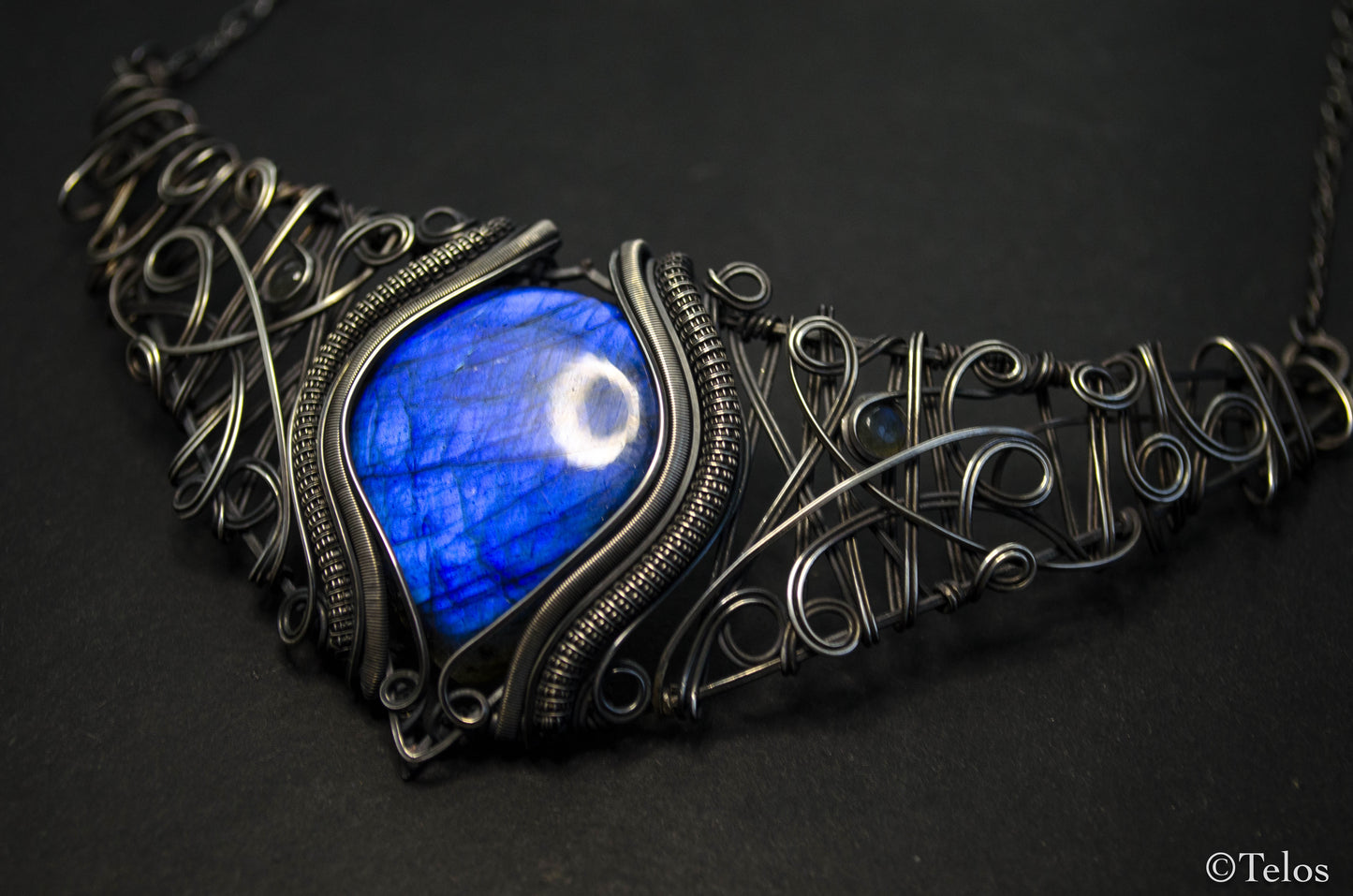 Majestic Sterling Silver Labradorite Neck piece