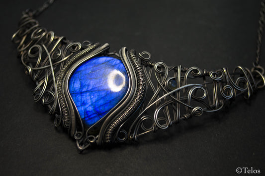 Majestic Sterling Silver Labradorite Neck piece