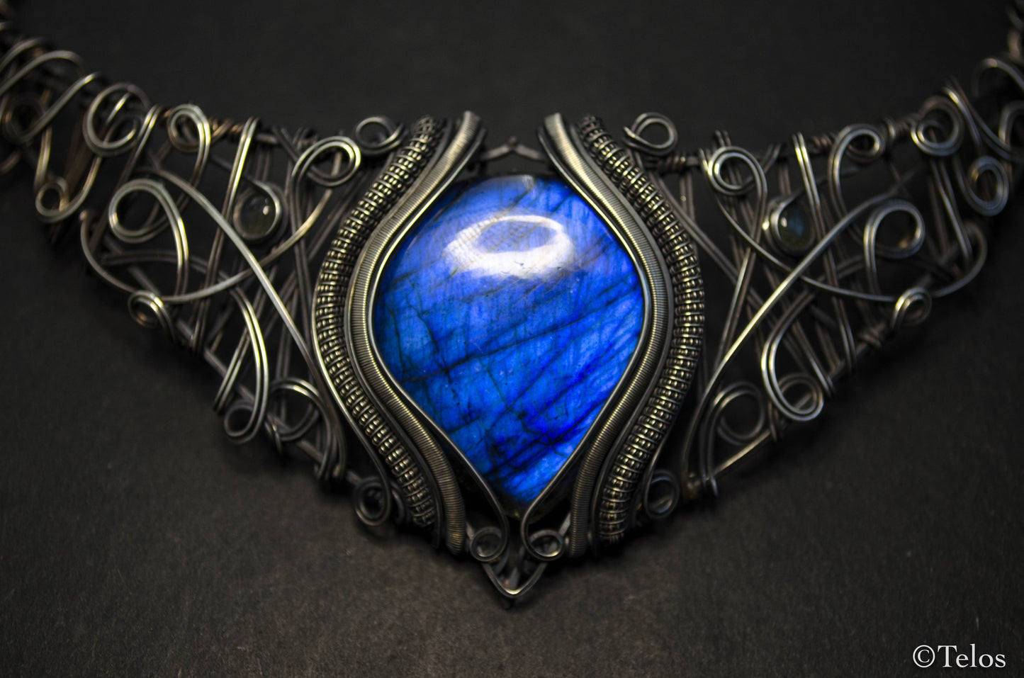 Majestic Sterling Silver Labradorite Neck piece