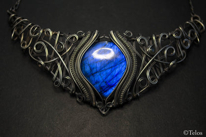 Majestic Sterling Silver Labradorite Neck piece