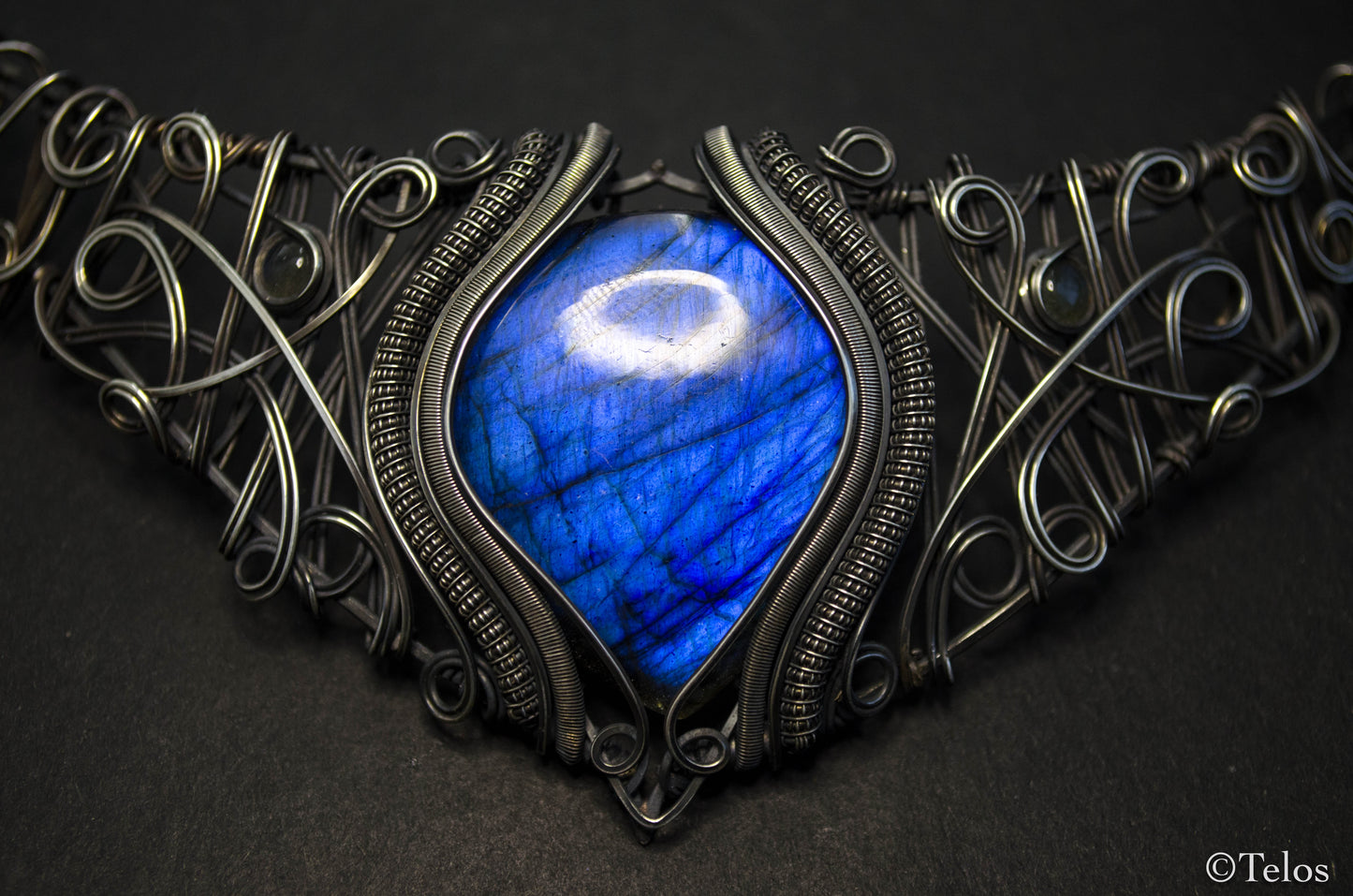 Majestic Sterling Silver Labradorite Neck piece