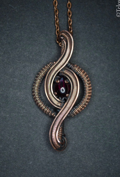 Antiqued copper Garnet