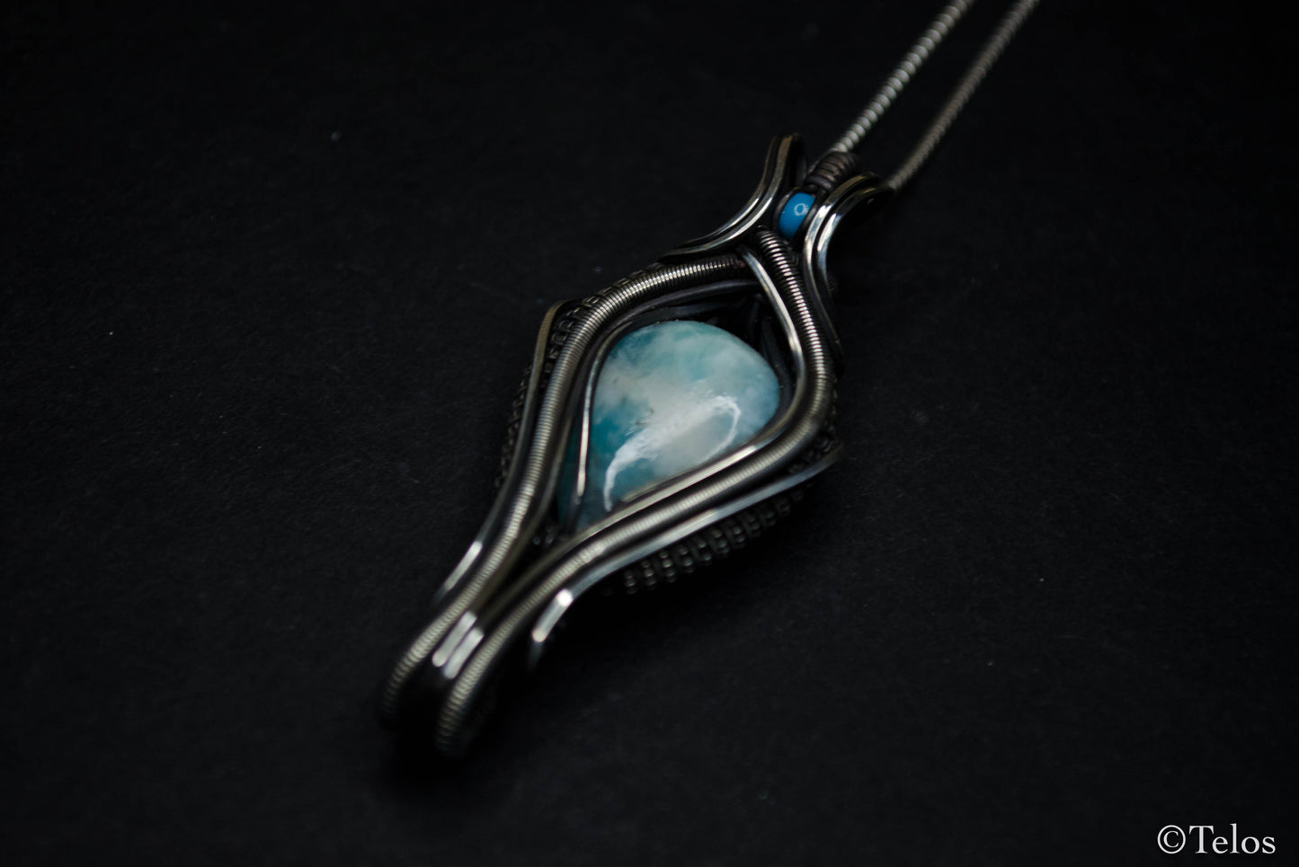 Sterling Silver Larimar Necklace