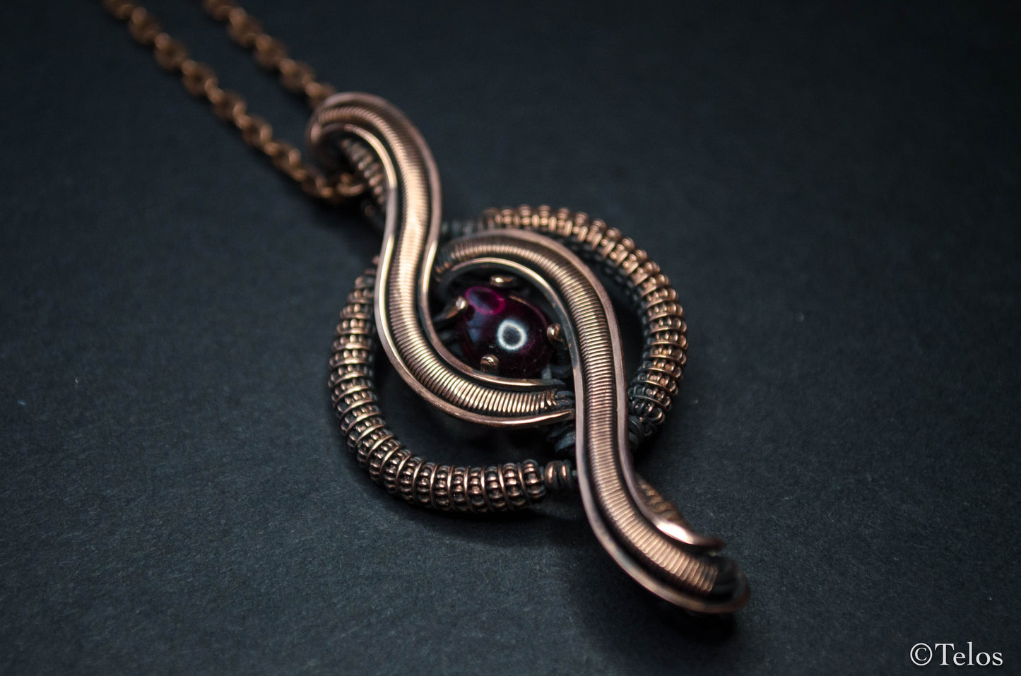 Antiqued copper Garnet