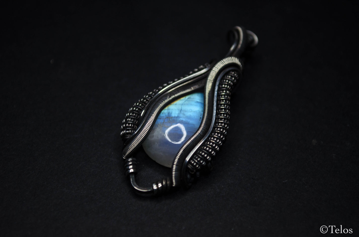 Sterling Silver Rainbow Moonstone Necklace