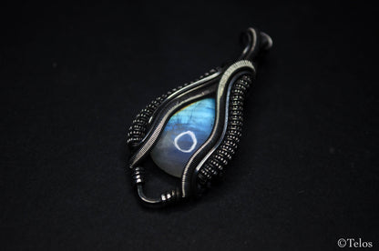 Sterling Silver Rainbow Moonstone Necklace