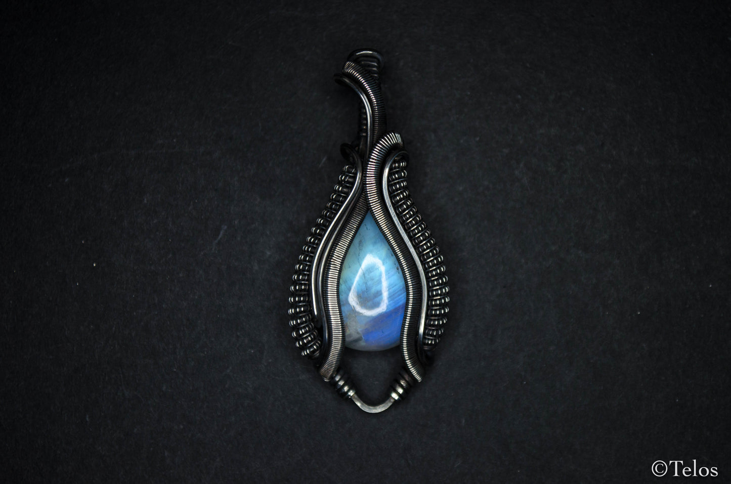 Sterling Silver Rainbow Moonstone Necklace