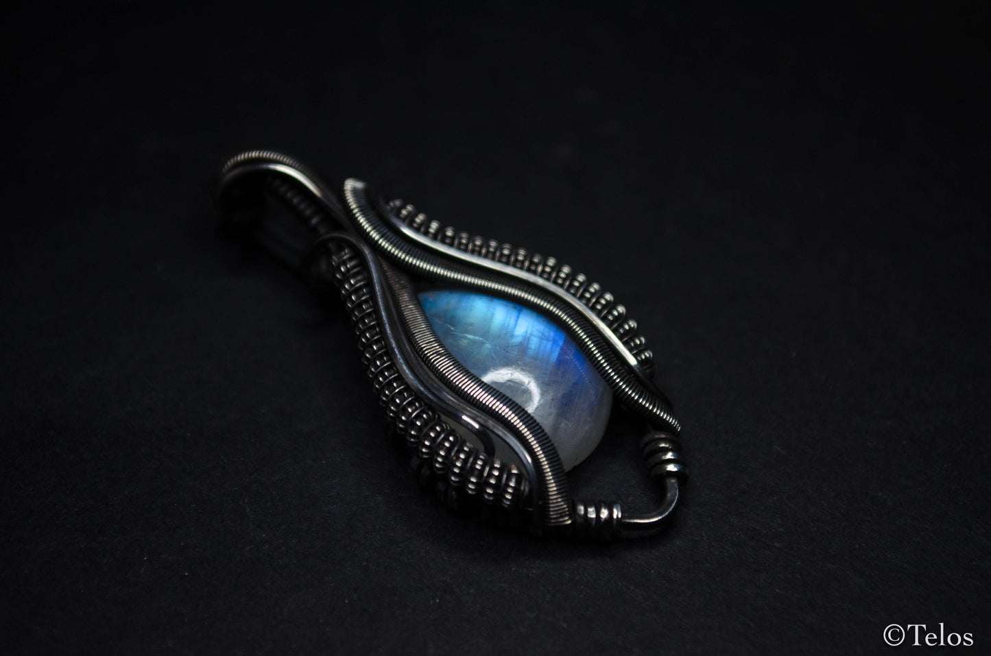 Sterling Silver Rainbow Moonstone Necklace