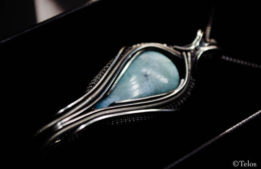 Sterling Silver Larimar Necklace
