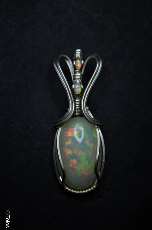Ethiopian Opal Pendant on Sterling Silver