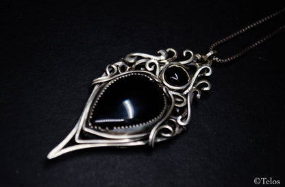 Black Onyx Sterling Silver extra magical necklace