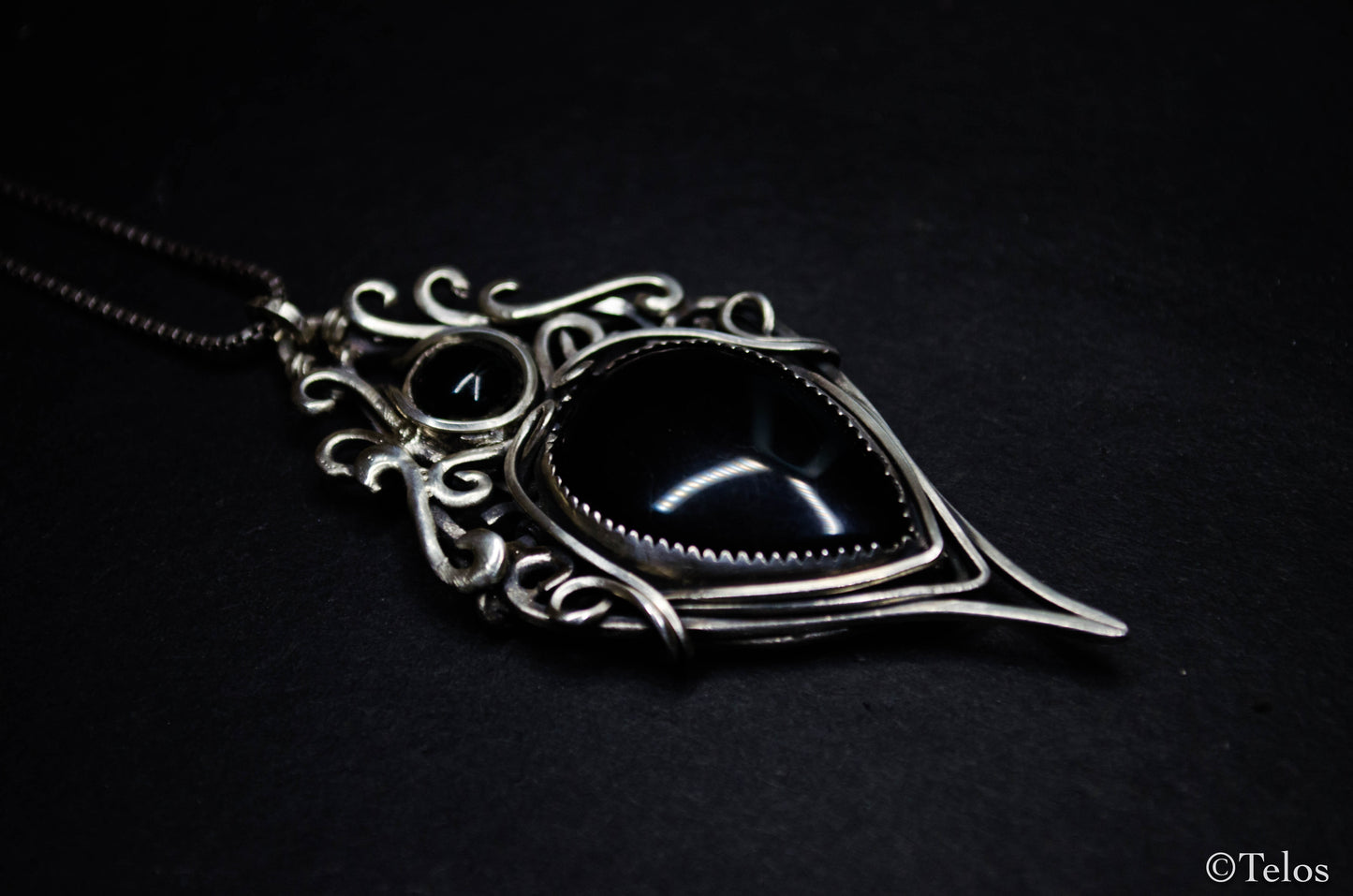 Black Onyx Sterling Silver extra magical necklace