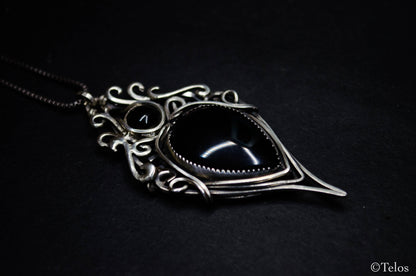 Black Onyx Sterling Silver extra magical necklace