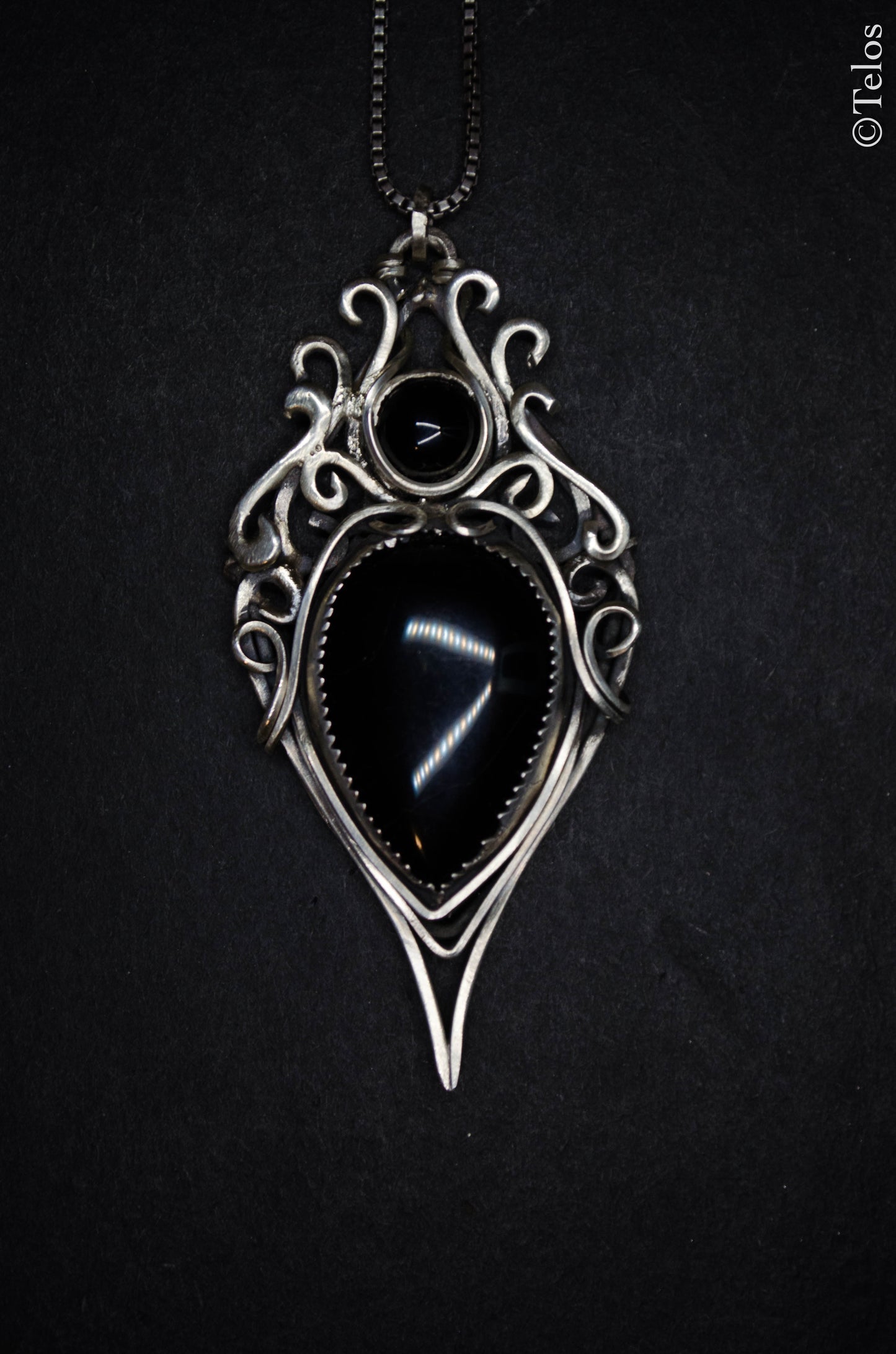 Black Onyx Sterling Silver extra magical necklace