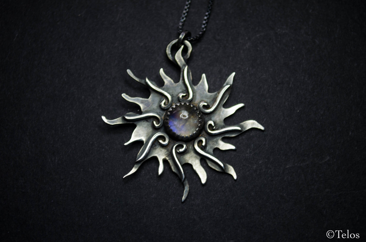 Silver sun pendant