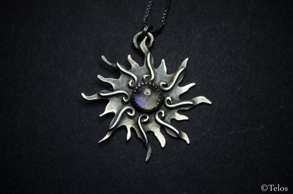 Silver sun pendant