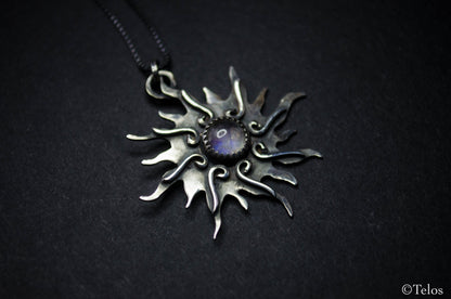 Silver sun pendant
