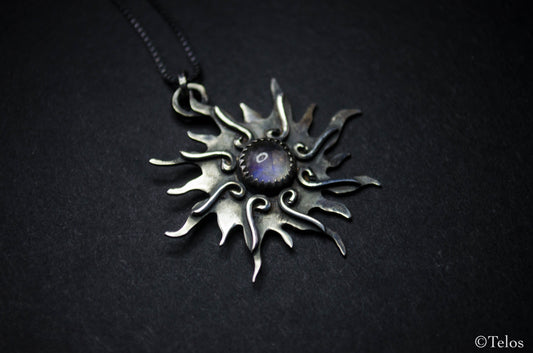 Silver sun pendant