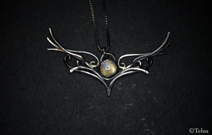 Rainbow moonstone necklace