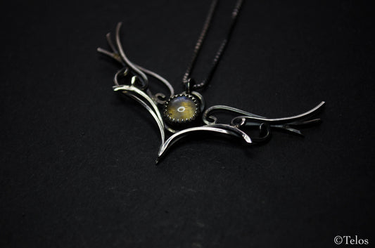 Rainbow moonstone necklace