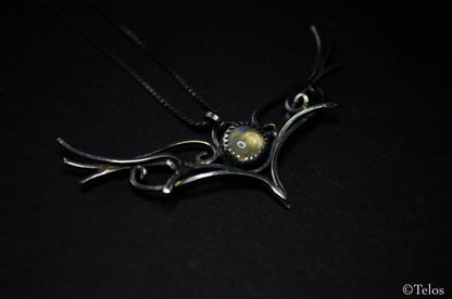 Rainbow moonstone necklace