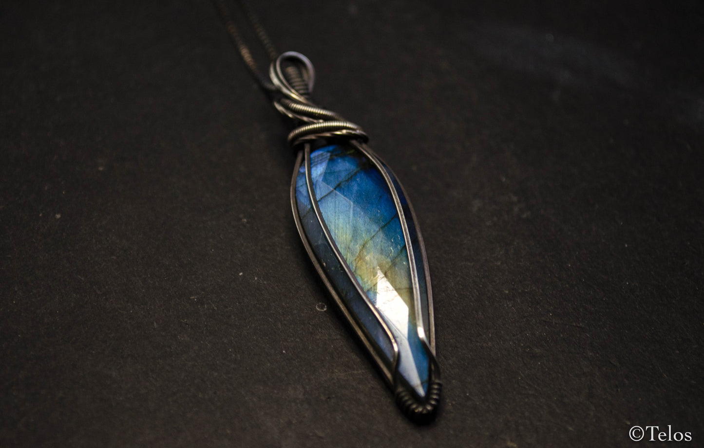 Sterling Silver Blue Labradorite necklace
